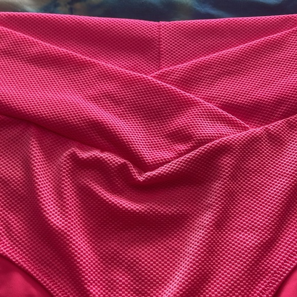 Striped Black and White Bikini Top with Pink Aerie High-Waist Bottom Set - Picture 3 of 14